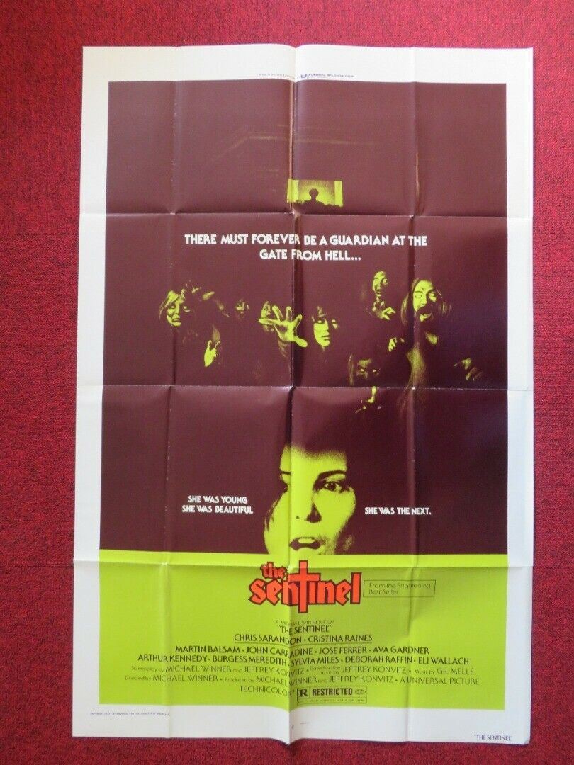 THE SENTINEL FOLDED US ONE SHEET POSTER MICHAEL WINNER CHRIS SARANDON 1977 Movie posters