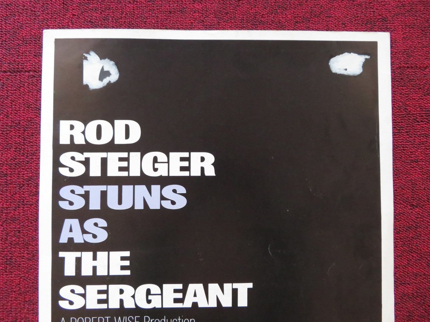 THE SERGEANT US INSERT (14"x 36") POSTER ROD STEIGER JOHN PHILLIP LAW 1968 Rendezvous Cinema Movie posters