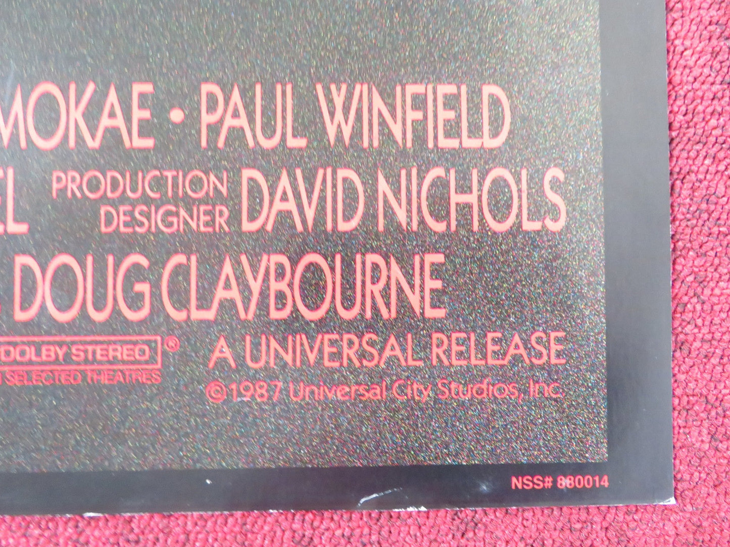 THE SERPENT AND THE RAINBOW FOLDED US ONE SHEET POSTER WES CRAVEN B. PULLMAN '88 Rendezvous Cinema Movie posters