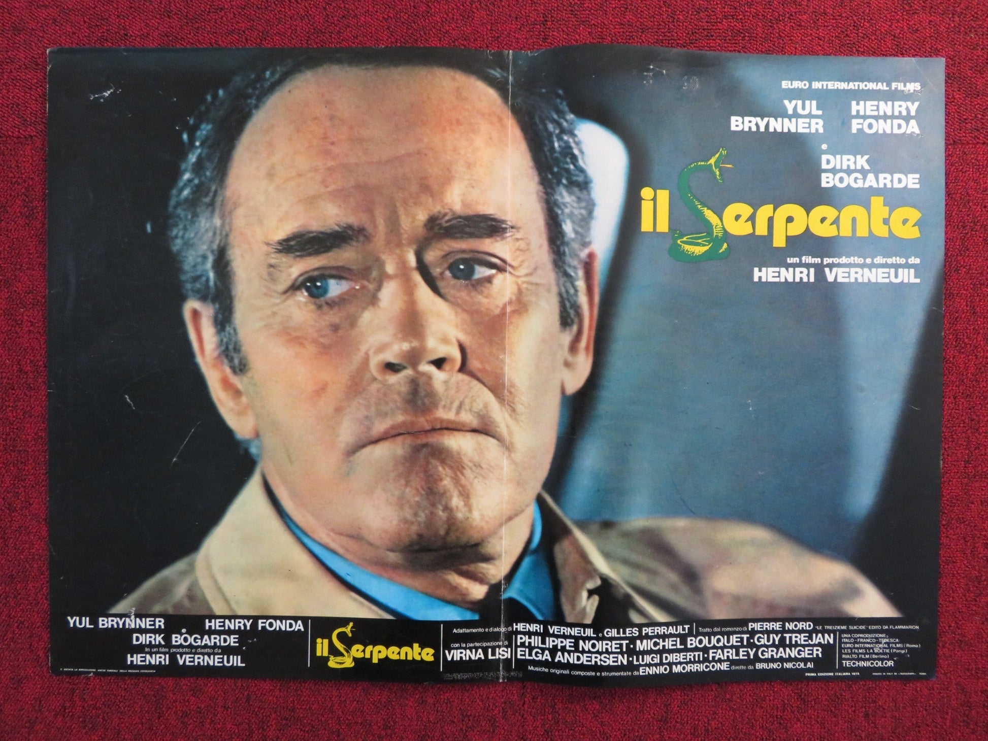 THE SERPENT - B ITALIAN FOTOBUSTA POSTER YUL BRYNNER HENRY FONDA 1973 Rendezvous Cinema Movie posters