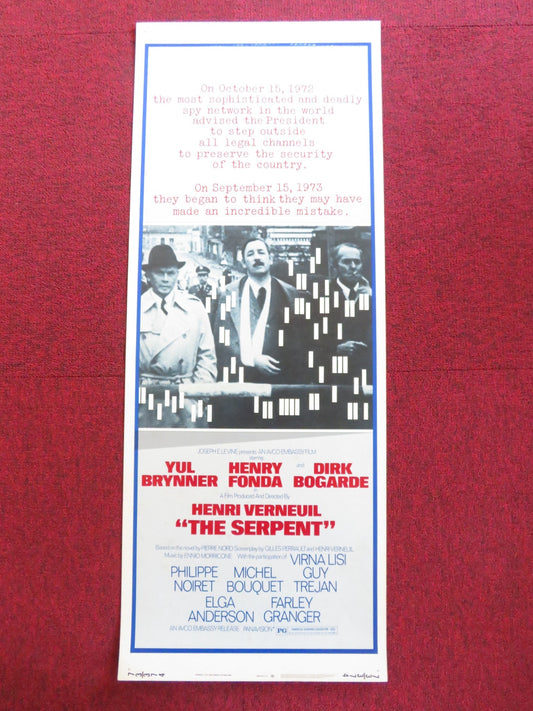 THE SERPENT US INSERT (14"x 36") POSTER YUL BRYNER HENRY FONDA 1973 Rendezvous Cinema Movie posters