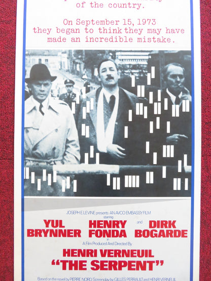 THE SERPENT US INSERT (14"x 36") POSTER YUL BRYNER HENRY FONDA 1973 Rendezvous Cinema Movie posters