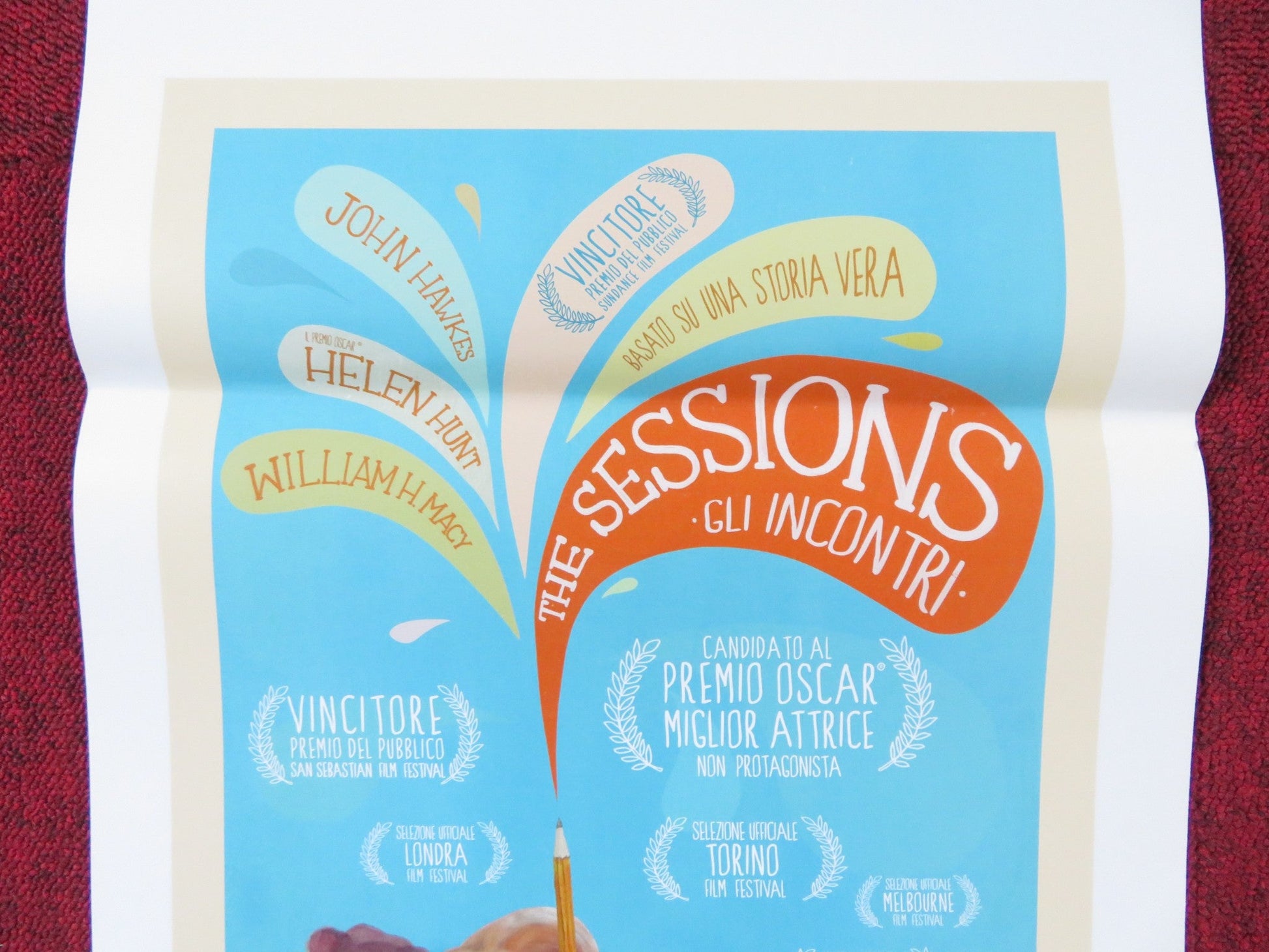 THE SESSIONS ITALIAN LOCANDINA POSTER JOHN HAWKES HELEN HUNT 2012 Rendezvous Cinema Movie posters