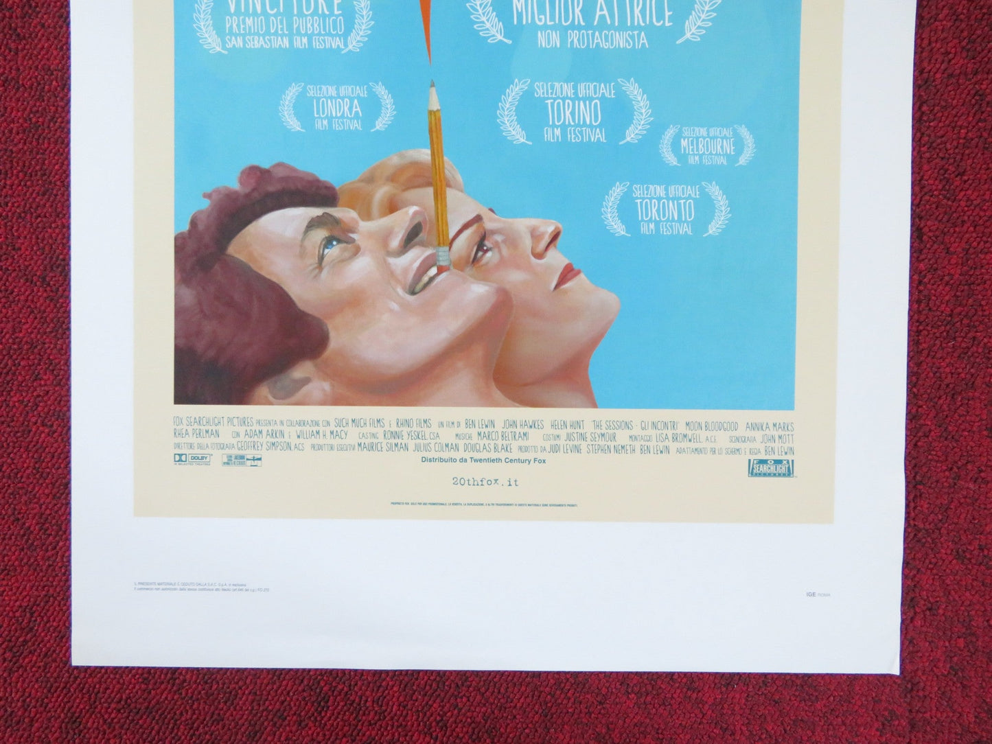 THE SESSIONS ITALIAN LOCANDINA POSTER JOHN HAWKES HELEN HUNT 2012 Rendezvous Cinema Movie posters