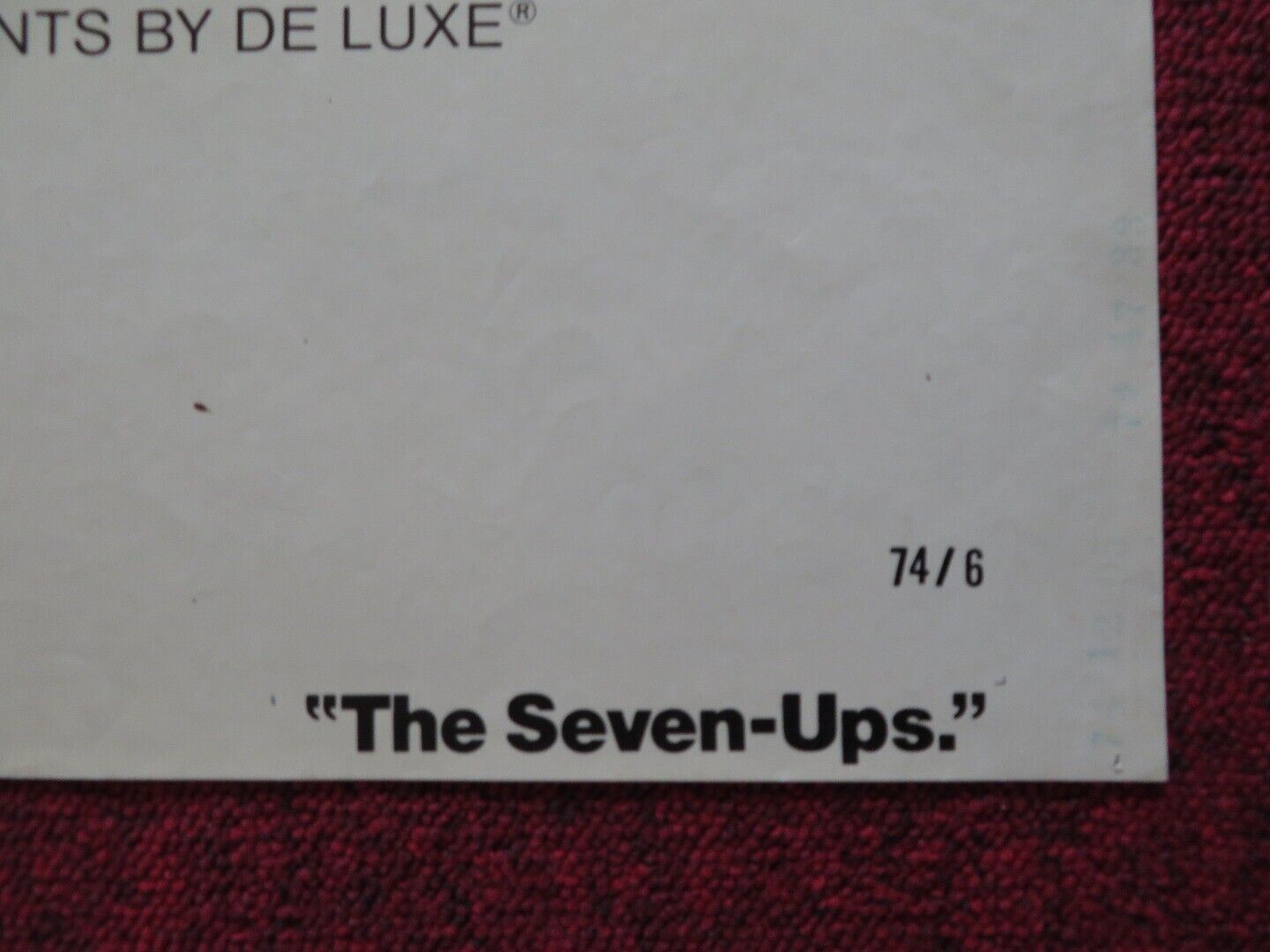 THE SEVEN - UPS US ONE SHEET POSTER ROY SCHEIDER VICTOR ARNOLD 1974 Movie posters