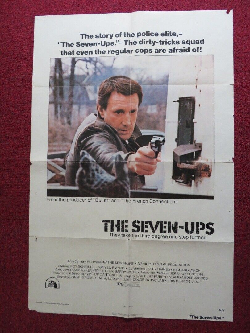 THE SEVEN - UPS US ONE SHEET POSTER ROY SCHEIDER VICTOR ARNOLD 1974 Movie posters