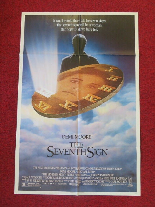 THE SEVENTH SIGN FOLDED US ONE SHEET POSTER DEMI MOORE 1988 Movie posters