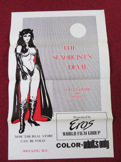 THE SEXORCIST'S DEVIL US TRI FOLDED ONE SHEET ROLLED POSTER LILLY LAMARR 1974 Rendezvous Cinema Movie posters