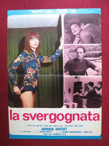 THE SHAMELESS - A ITALIAN FOTOBUSTA POSTER PHILIPPE LEROY LEONORA FANI 1974 Rendezvous Cinema Movie posters