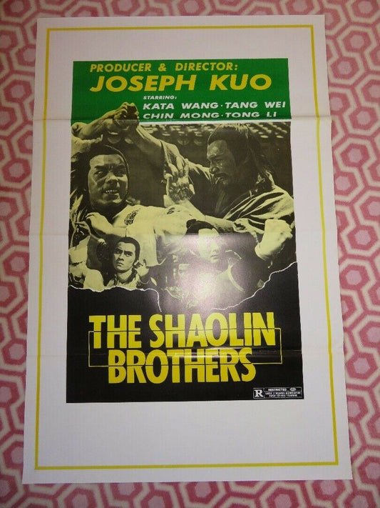 THE SHAOLIN BROTHERS KUNG FU US ONE SHEET ROLLED POSTER JOSEPH KUO 1977 - Rendezvous Cinema