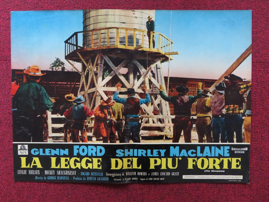 THE SHEEPMAN - A ITALIAN FOTOBUSTA POSTER GLENN FORD SHIRLEY MACLAINE 1958 Rendezvous Cinema Movie posters