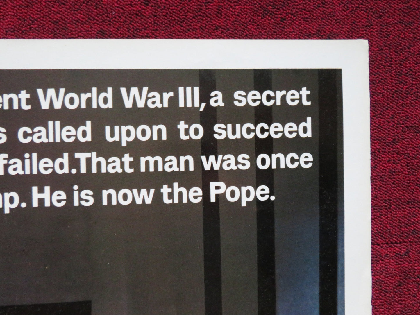 THE SHOES OF THE FISHERMAN FOLDED US ONE SHEET POSTER ANTHONY QUINN 1968 Rendezvous Cinema Movie posters