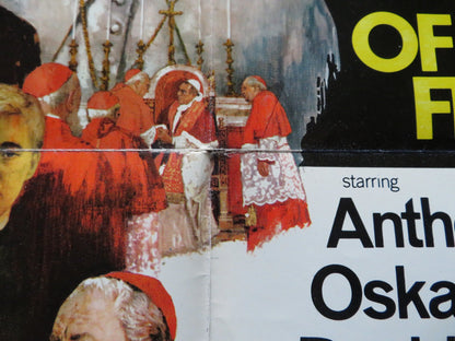 THE SHOES OF THE FISHERMAN FOLDED US ONE SHEET POSTER ANTHONY QUINN 1968 Rendezvous Cinema Movie posters