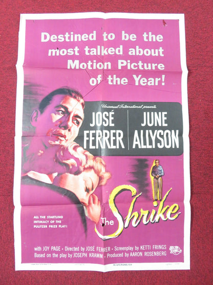 THE SHRIKE FOLDED US ONE SHEET POSTER JOSE FERRER JUNE ALLYSPN 1955 Rendezvous Cinema Movie posters