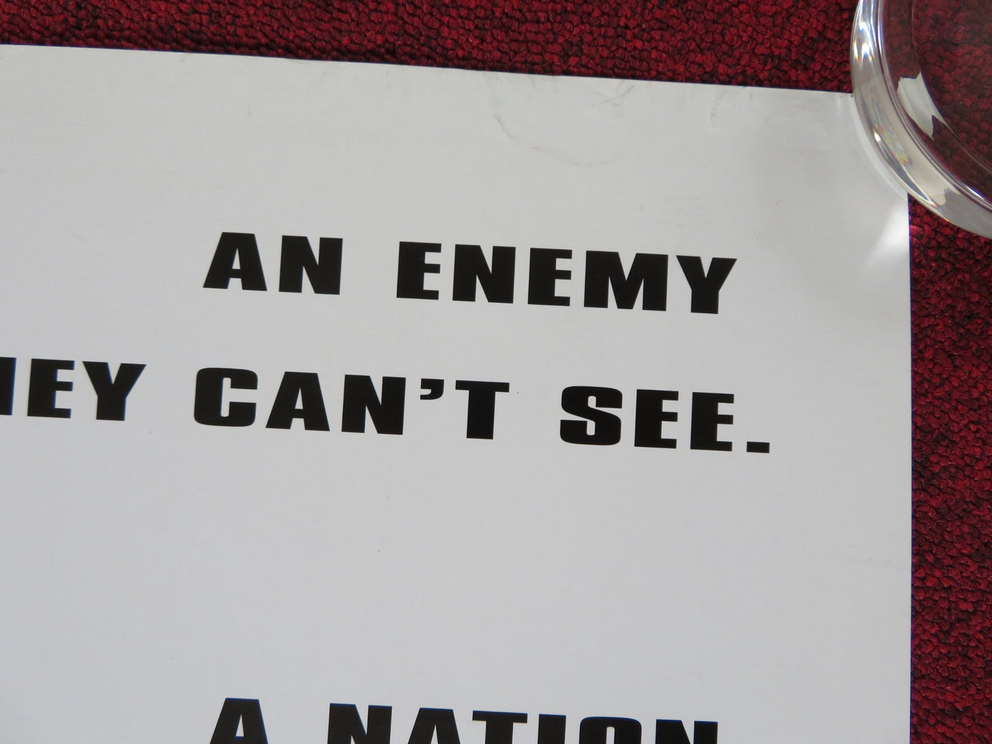 THE SIEGE UK QUAD (30"x 40") ROLLED POSTER DENZEL WASHINGTON BRUCE WILLIS 1998 Rendezvous Cinema Movie posters