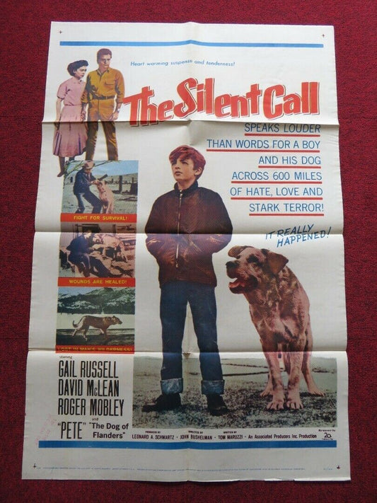 THE SILENT CALL FOLDED US ONE SHEET POSTER GAIL RUSSELL DAVID MCLEAN 1961 Movie posters