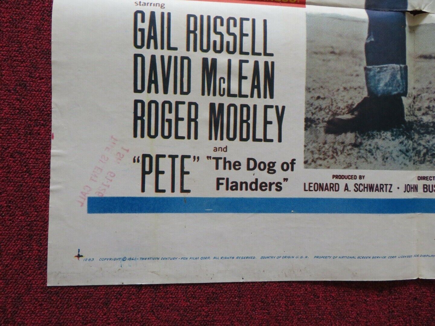 THE SILENT CALL FOLDED US ONE SHEET POSTER GAIL RUSSELL DAVID MCLEAN 1961 Movie posters