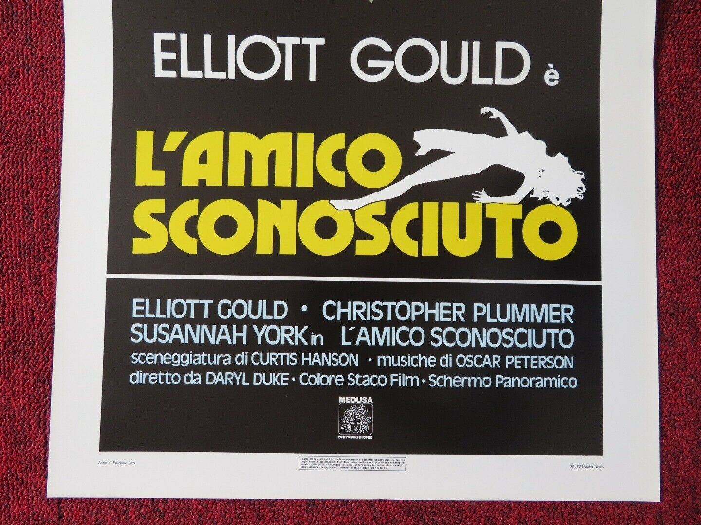 THE SILENT PARTNER ITALIAN LOCANDINA (27.5"x13") POSTER ELLIOTT GOULD 1978 - Rendezvous Cinema