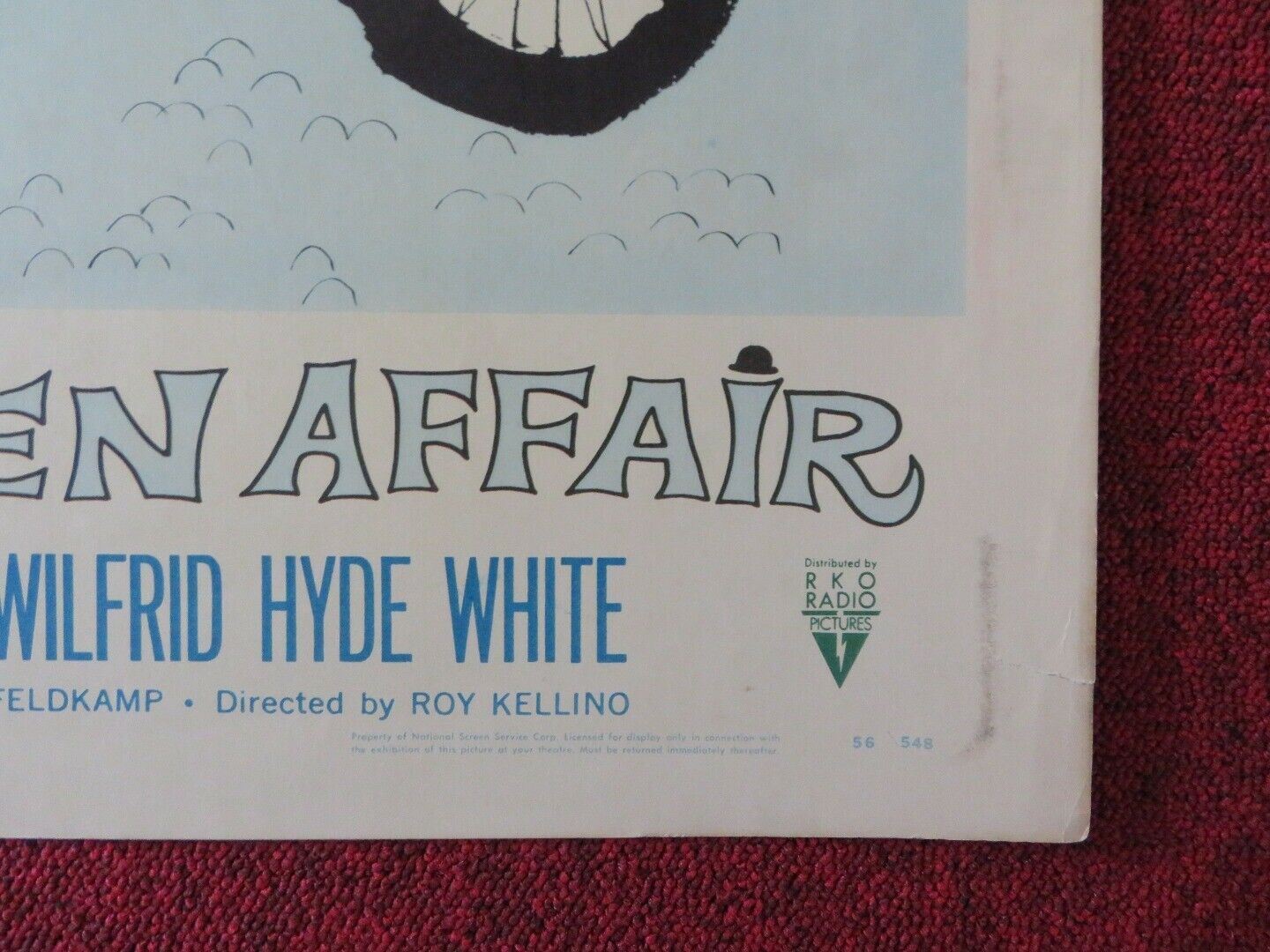 THE SILKEN AFFAIR US HALF SHEET (22"x 28") POSTER DAVID NIVEN 1956 Movie posters