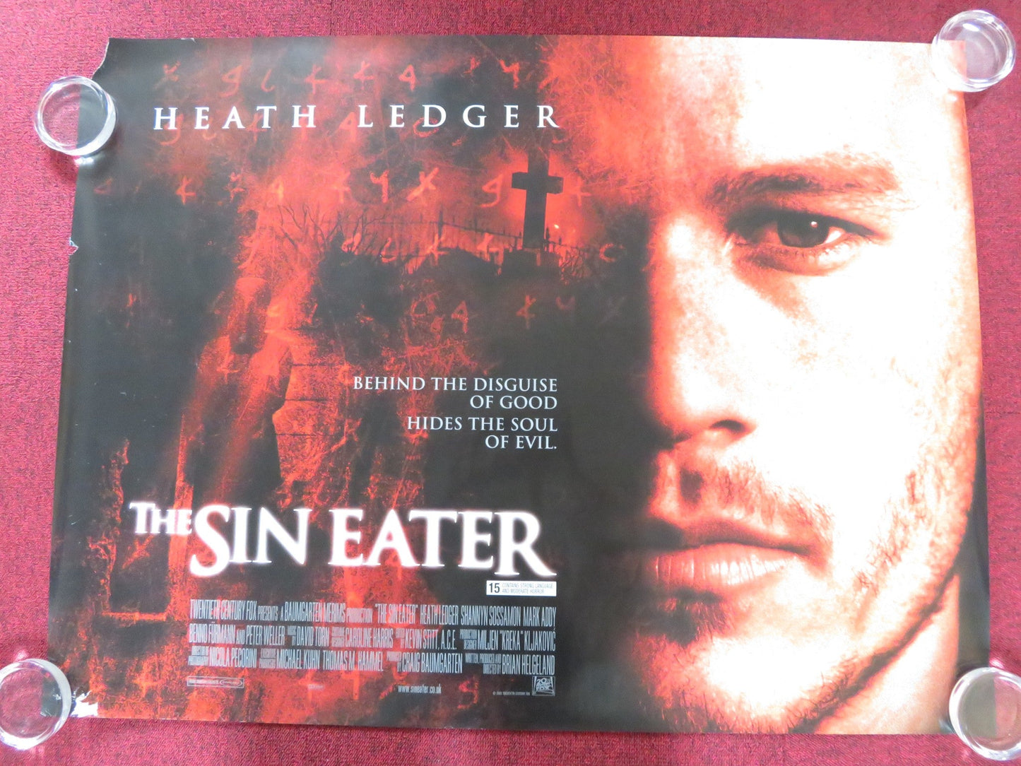 THE SIN EATER UK QUAD ROLLED POSTER HEATH LEDGER SHANNYN SOSSAMON 2003 Rendezvous Cinema Movie posters