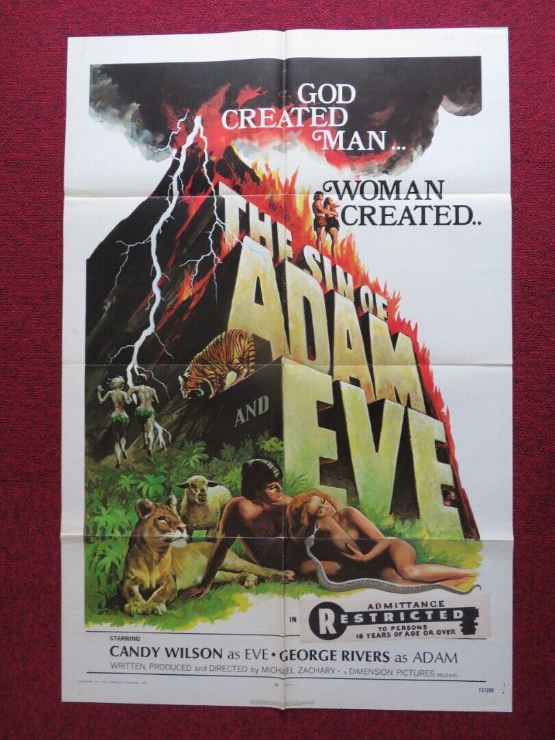 THE SIN OF ADAM AND EVE US ONE SHEET POSTER GEORGE RIVERS CANDY WILSON 1972 Movie posters