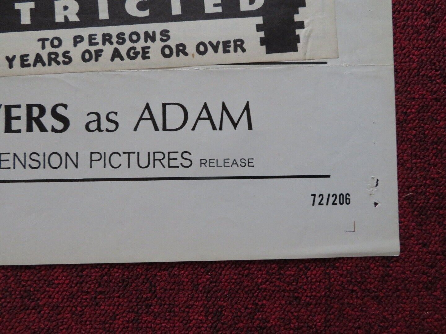 THE SIN OF ADAM AND EVE US ONE SHEET POSTER GEORGE RIVERS CANDY WILSON 1972 Movie posters