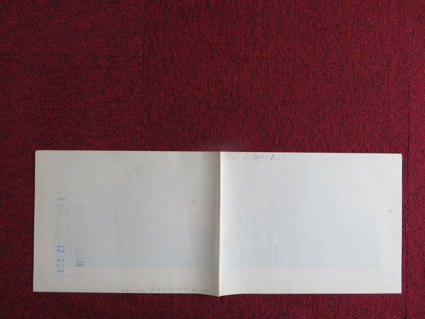 THE SIN OF ADAM AND EVE US ONE SHEET POSTER GEORGE RIVERS CANDY WILSON 1972 Movie posters