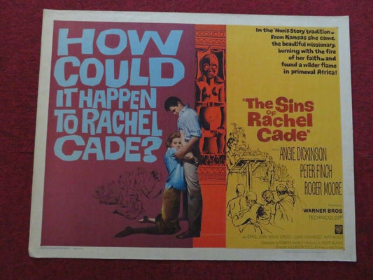 THE SINS OF RACHEL CADE US HALF SHEET (22"x 28") POSTER ROGER MOORE 1960 Movie posters