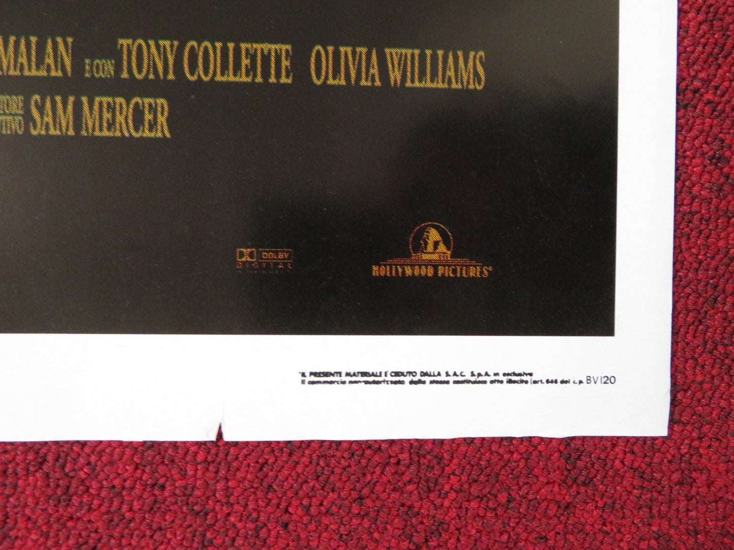 THE SIXTH SENSE ITALIAN FOGLIO POSTER BRUCE WILLIS HALEY JOEL OSMENT 1999 Rendezvous Cinema Movie posters