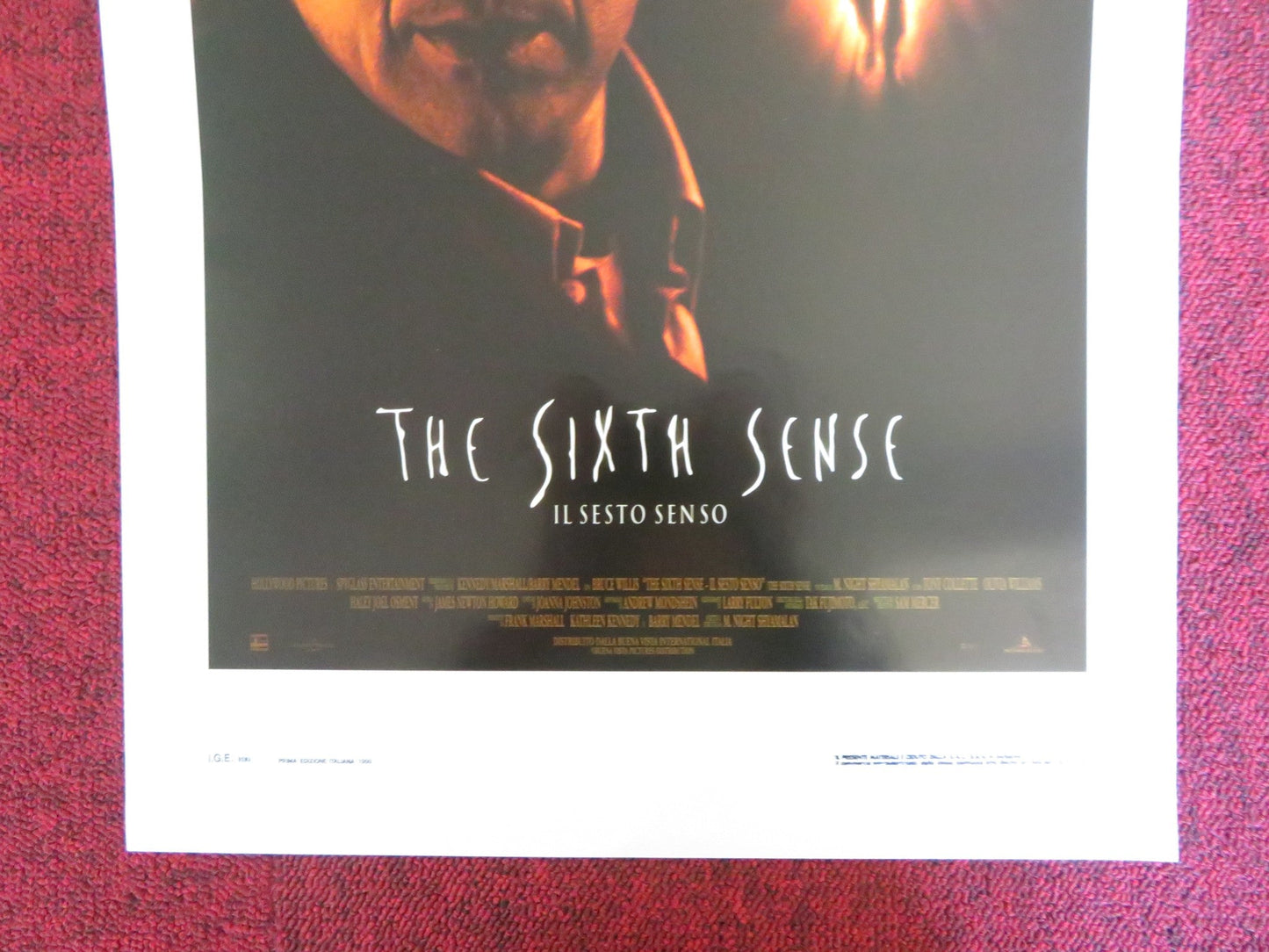 THE SIXTH SENSE ITALIAN LOCANDINA POSTER BRUCE WILLIS TONI COLLETTE 1999 Rendezvous Cinema Movie posters