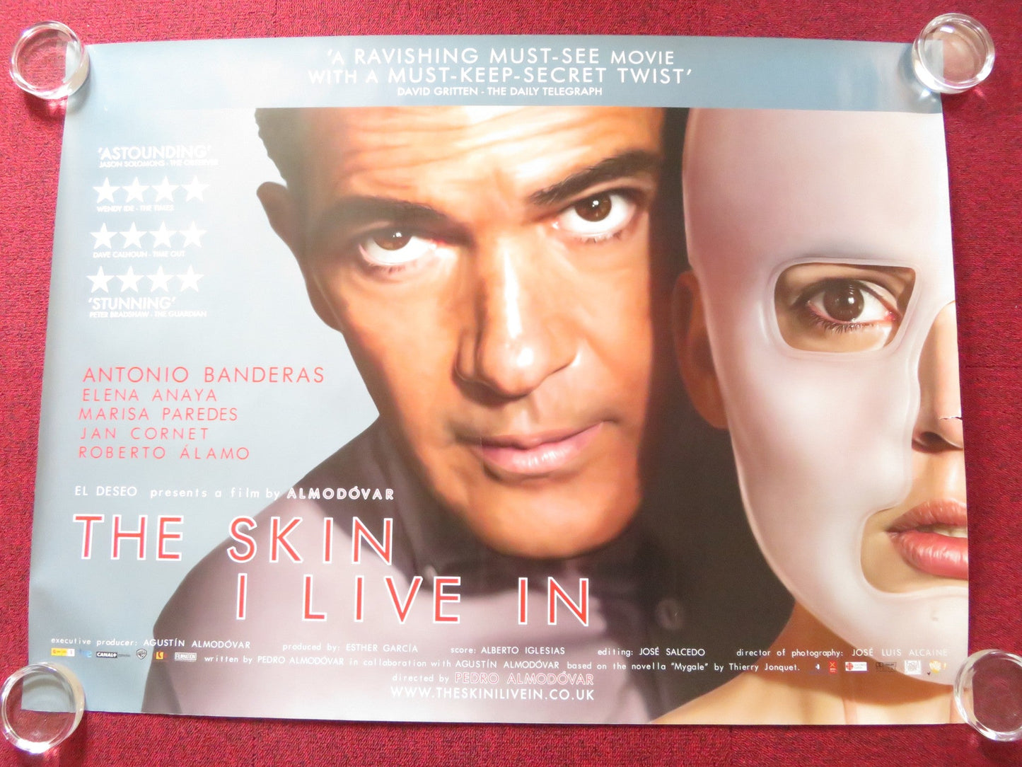 THE SKIN I LIVE IN UK QUAD (30"x 40") ROLLED POSTER ANTONIO BANDERAS 2011 Rendezvous Cinema Movie posters