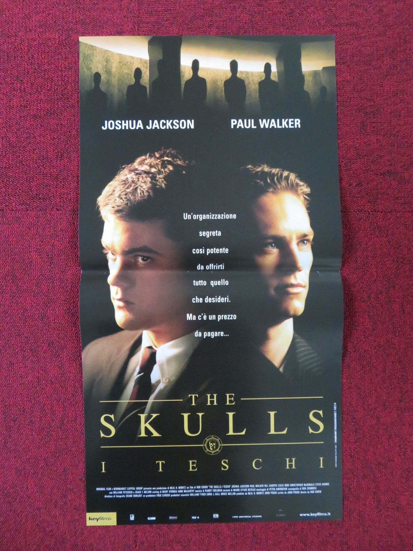 THE SKULLS ITALIAN LOCANDINA POSTER JOSHUA JACKSON PAUL WALKER 2000 Rendezvous Cinema Movie posters
