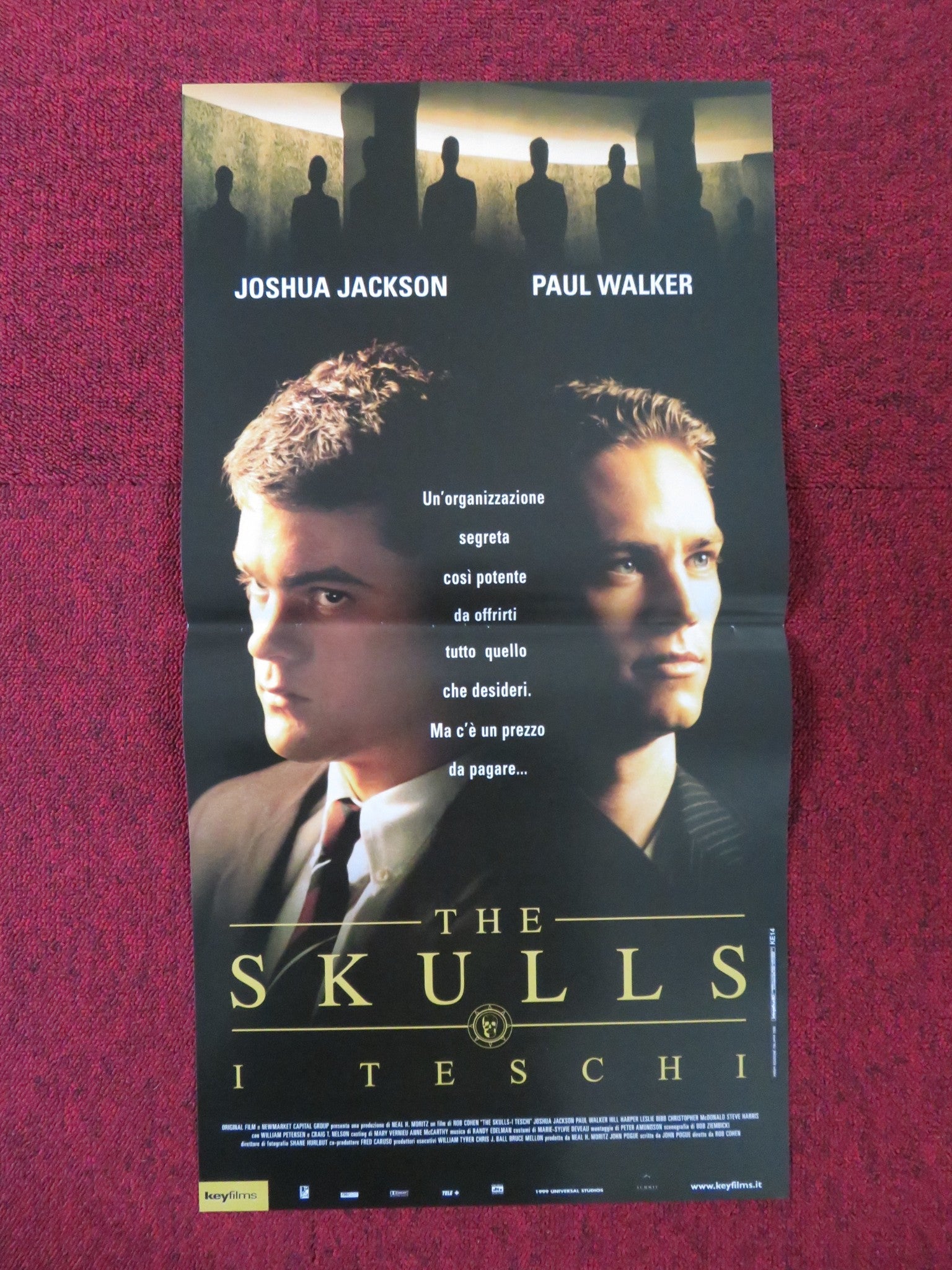 THE SKULLS ITALIAN LOCANDINA POSTER JOSHUA JACKSON PAUL WALKER 2000 Rendezvous Cinema Movie posters