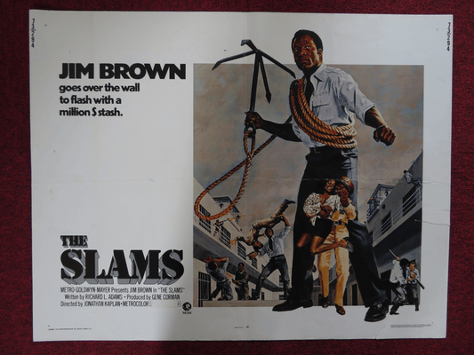 THE SLAMS US HALF SHEET (22"x 28") POSTER JIM BROWN JUDY PACE 1973 Rendezvous Cinema Movie posters