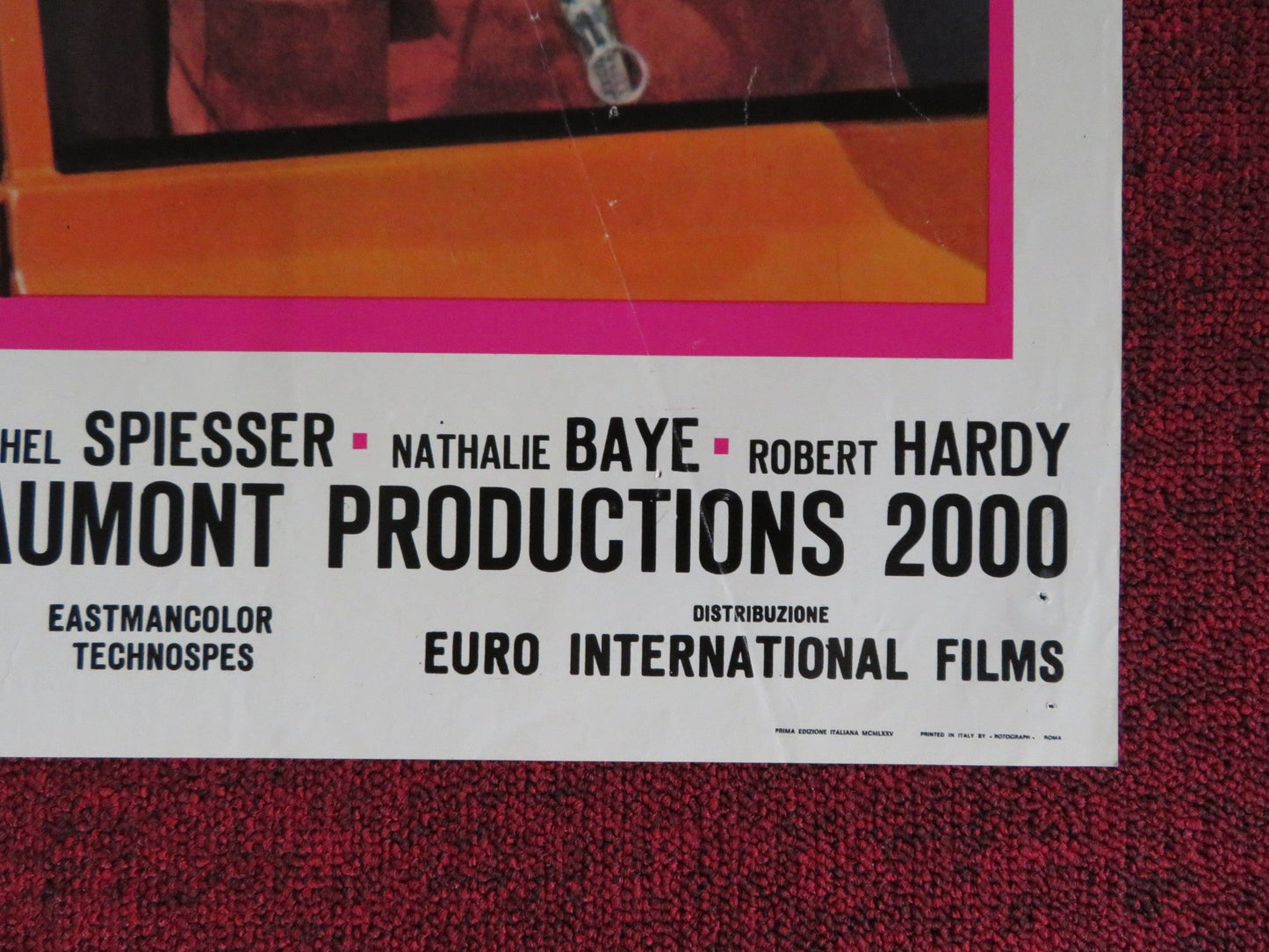 THE SLAP ITALIAN FOGLIO POSTER LINO VENTURA ANNIE GIRARDOT 1974 Rendezvous Cinema Movie posters