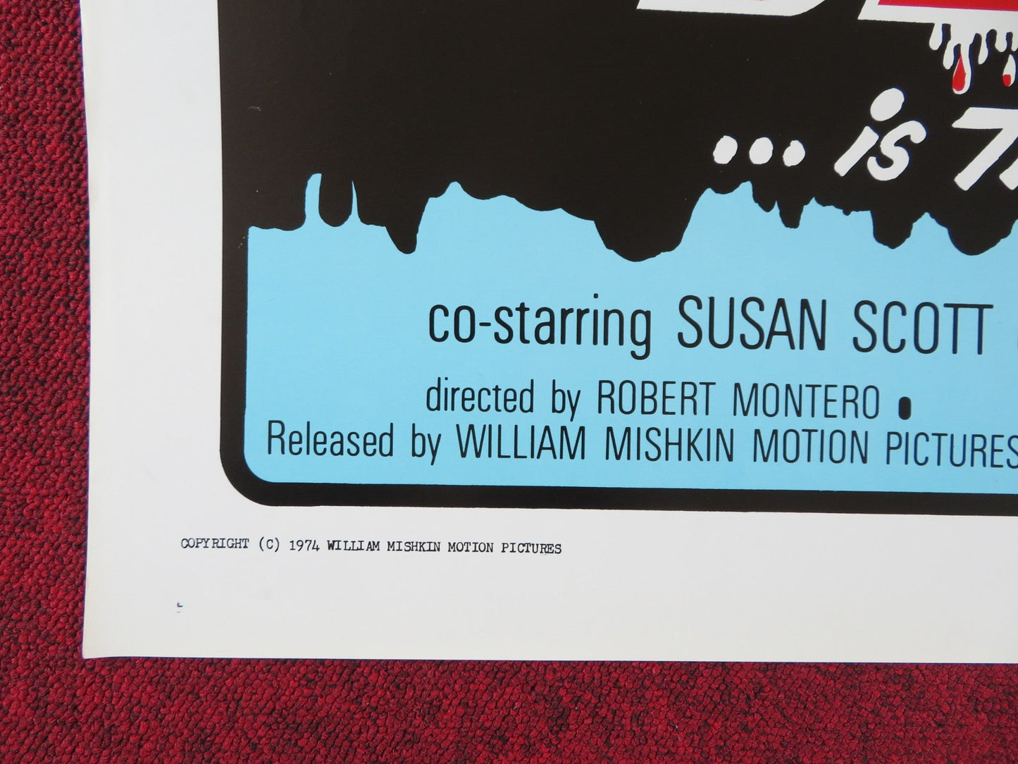 THE SLASHER IS THE SEX MANIAC US TRI FOLDED ONE SHEET ROLLED POSTER 1974 Rendezvous Cinema Movie posters