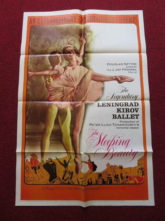 THE SLEEPING BEAUTY FOLDED US ONE SHEET POSTER LENINGRAD KIROV BALLET 1966 Rendezvous Cinema Movie posters