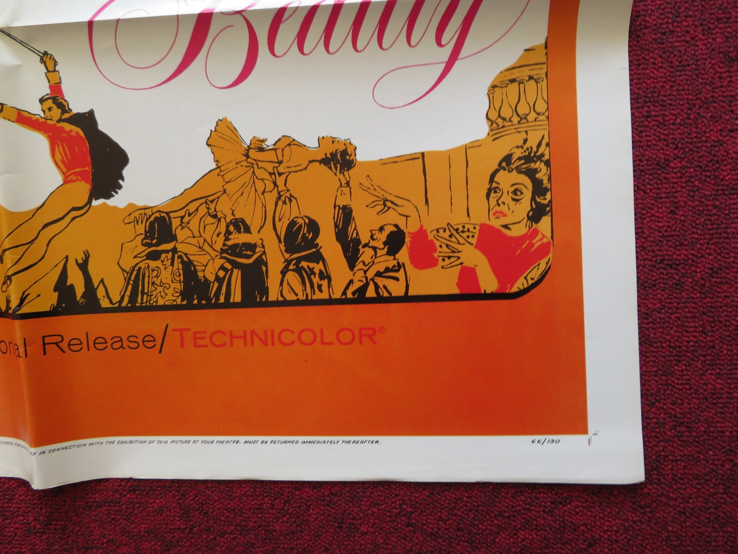 THE SLEEPING BEAUTY FOLDED US ONE SHEET POSTER LENINGRAD KIROV BALLET 1966 Rendezvous Cinema Movie posters