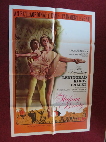 THE SLEEPING BEAUTY FOLDED US ONE SHEET POSTER LENINGRAD KIROV BALLET 1966 Rendezvous Cinema Movie posters