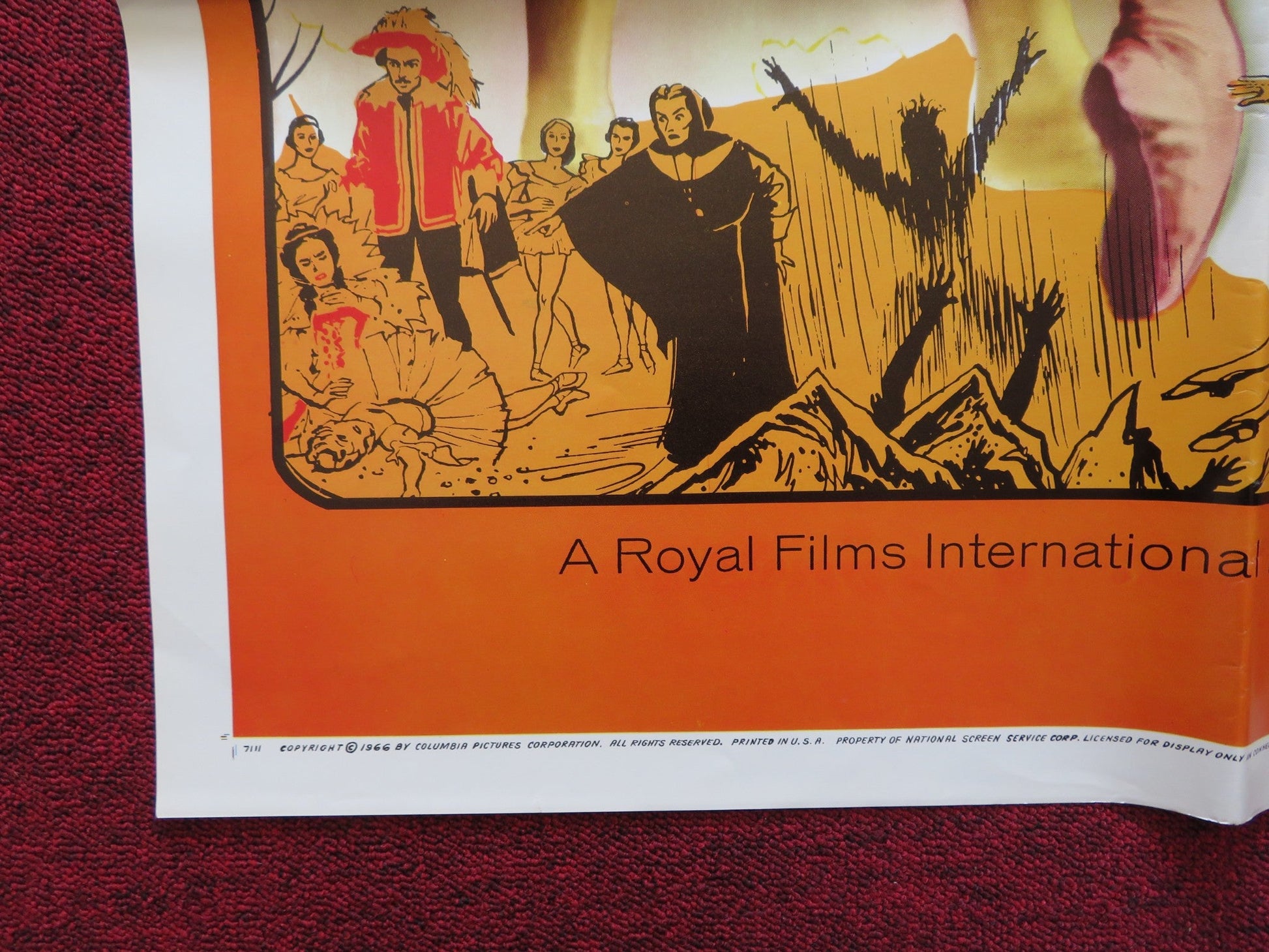 THE SLEEPING BEAUTY FOLDED US ONE SHEET POSTER LENINGRAD KIROV BALLET 1966 Rendezvous Cinema Movie posters