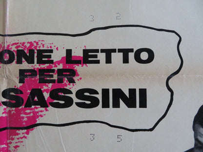 THE SLEEPING CAR MURDER ITALIAN FOGLIO POSTER CATHERINE ALLEGRET PERRIN 1965 Rendezvous Cinema Movie posters