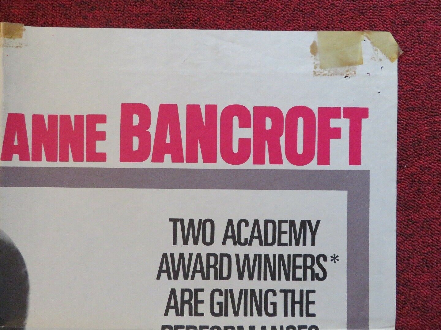 THE SLENDER THREAD FOLDED US ONE SHEET POSTER SIDNEY POITIER ANNE BANCROFT 1966 Movie posters