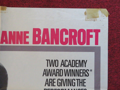 THE SLENDER THREAD FOLDED US ONE SHEET POSTER SIDNEY POITIER ANNE BANCROFT 1966 Movie posters