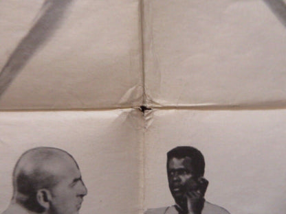 THE SLENDER THREAD FOLDED US ONE SHEET POSTER SIDNEY POITIER ANNE BANCROFT 1966 Movie posters