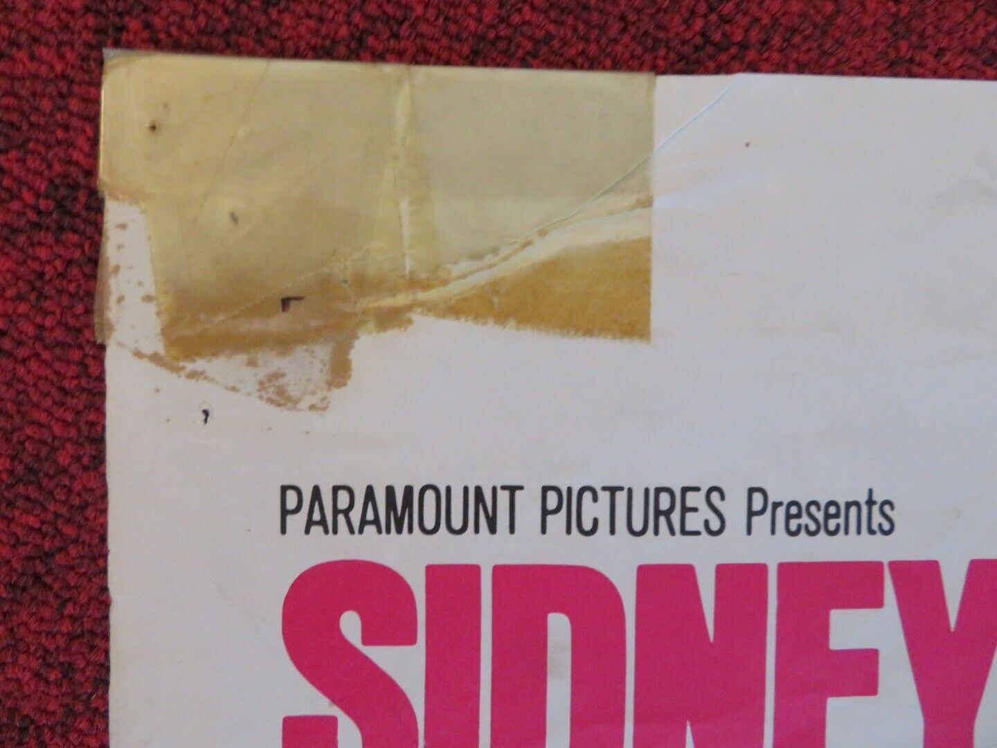 THE SLENDER THREAD FOLDED US ONE SHEET POSTER SIDNEY POITIER ANNE BANCROFT 1966 Movie posters