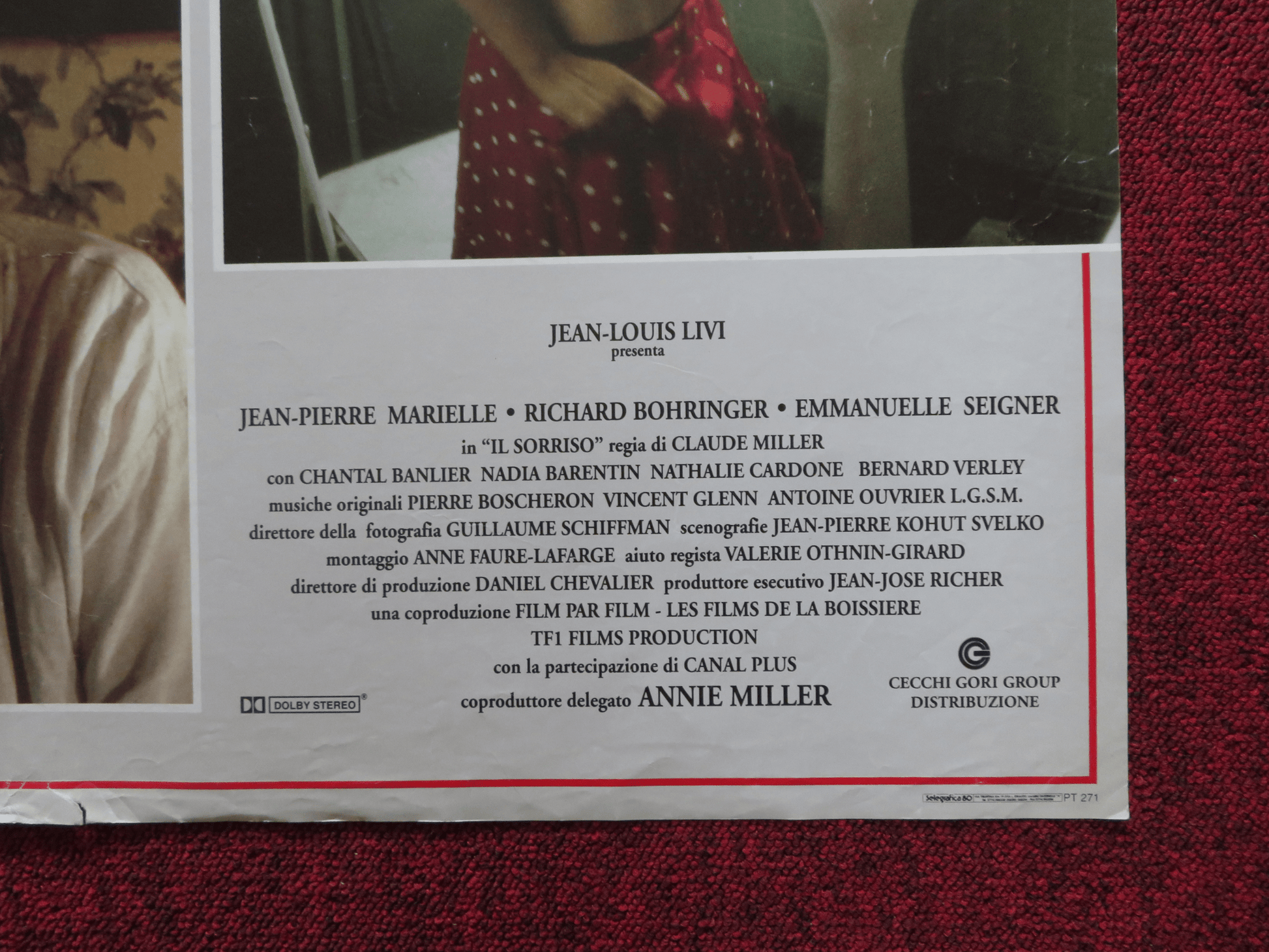 THE SMILE ITALIAN FOTOBUSTA POSTER JEAN-PIERRE MARIE RICHARD BOHRINGER 1995 - Rendezvous Cinema