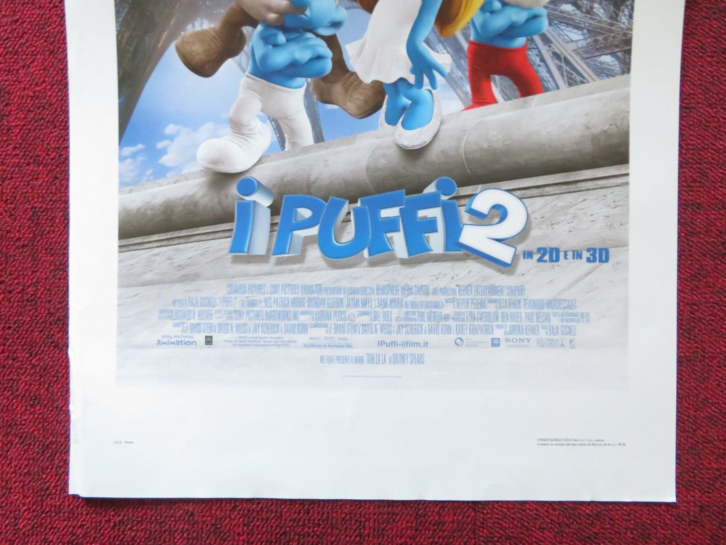 THE SMURFS 2 ITALIAN LOCANDINA POSTER HANK AZARIA NEIL PATRICK HARRIS 2013 Rendezvous Cinema Movie posters