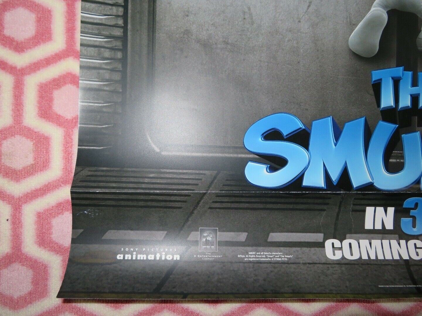 THE SMURFS UK ONE SHEET (27"x 41") ROLLED POSTER HANK AZARIA NEIL PATRICK HARRIS Movie posters