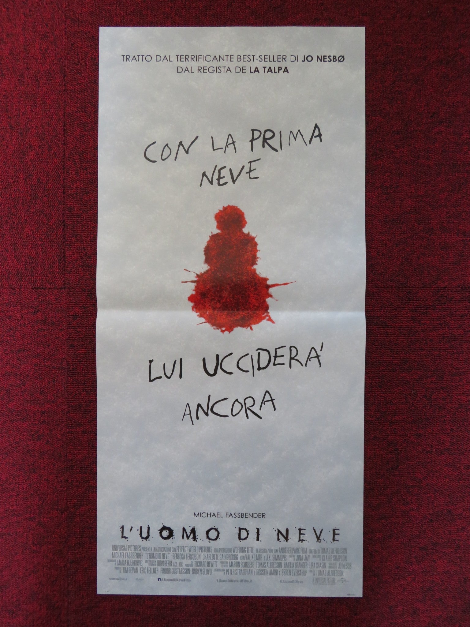 THE SNOWMAN ITALIAN LOCANDINA POSTER MICHAEL FASSBENDER REBECCA FERGUSON 2017 Rendezvous Cinema Movie posters