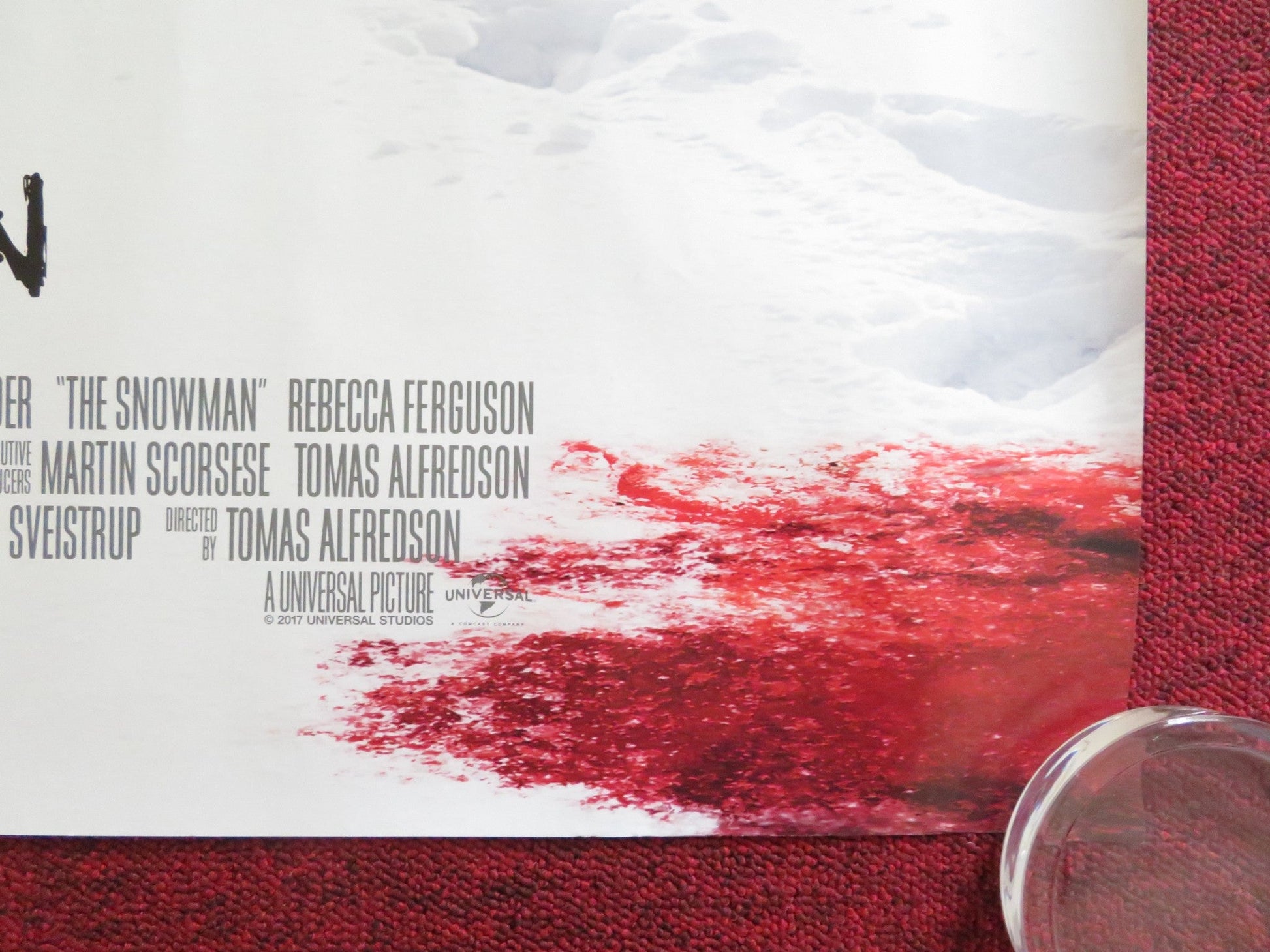 THE SNOWMAN UK QUAD (30"x 40") ROLLED POSTER MICHAEL FASSBENDER R. FERGUSON 2017 Rendezvous Cinema Movie posters